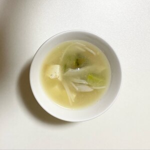 しめじ絹ごし白菜のお味噌汁